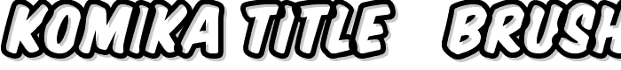Komika Title - Brush font
